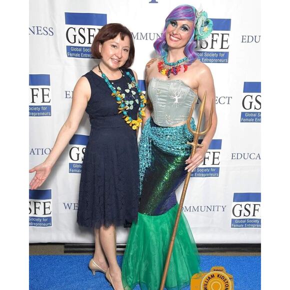 Mermaid core necklace ocean life theme slow made sustainable by Allie - Picture 3 of 6